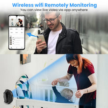 Indlæs billede til gallerivisning Opgraderet Mini WIFI kamera med vidvinkel