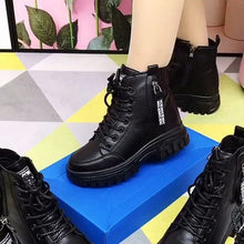 Indlæs billede til gallerivisning Varme High Top Martin-støvler i læder (Dame)