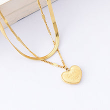 Indlæs billede til gallerivisning kvinders dobbelt lagdelt kærlighed halskæde