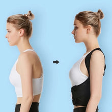 Indlæs billede til gallerivisning Rygkorrigerende vest med strækbar rygstrop