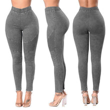 Indlæs billede til gallerivisning Elastiske højtaljede slim fit jeans