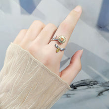 Indlæs billede til gallerivisning Indenfor unik gul pæreskåret justerbar ring