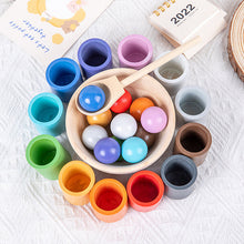 Indlæs billede til gallerivisning 12 farvet bold og kop legetøj