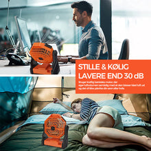 Indlæs billede til gallerivisning Camping blæser med LED lys