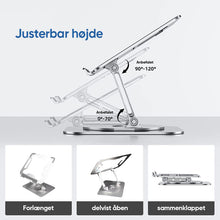 Indlæs billede til gallerivisning 360° Roterende stativ til bærbar computer