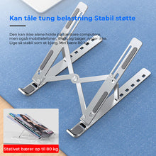 Indlæs billede til gallerivisning Sammenfoldeligt computerstativ med elevation i aluminiumslegering