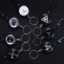 Indlæs billede til gallerivisning Nøglering med tilbagetrækkelige stålwire