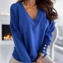 Indlæs billede til gallerivisning V-neck Knitted Sweater