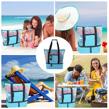 Indlæs billede til gallerivisning 2-i-1 tote-bag i mesh med aftagelig sektion