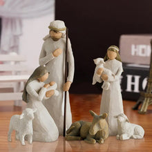 Indlæs billede til gallerivisning Willow Tree Nativity Figurines 6 PCs Resin Easter Ornament