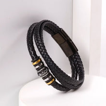 Indlæs billede til gallerivisning Dobbelt Række armbånd til søn barnebarn og kæreste