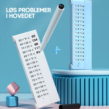 Indlæs billede til gallerivisning Matematisk øvelsestavle med regnestykker til børn