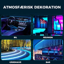 Indlæs billede til gallerivisning 4-i-1 Atmosfærisk LED strenglys til bilinteriøret