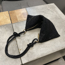 Indlæs billede til gallerivisning Luksuriøs designerhåndtaske med skinnende rhinsten