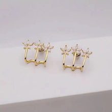 Indlæs billede til gallerivisning Tre blomster én gennemboret øreringe