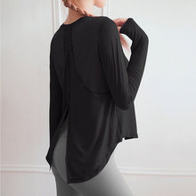 Indlæs billede til gallerivisning Yoga træningstop med slids bagpå