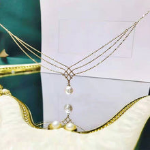 Indlæs billede til gallerivisning Luksus Flettet Perlehalskæde
