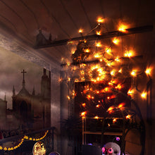 Indlæs billede til gallerivisning Dekorative spindelvævs-LED lys til Halloween