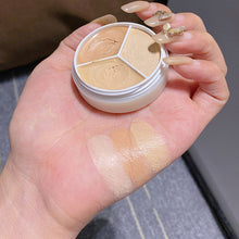 Indlæs billede til gallerivisning Tredelt concealer palette til dækning af akne eller mørke rander under øjnene
