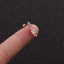 Indlæs billede til gallerivisning Rustfrit stål zirkon øreknogle ørestikker