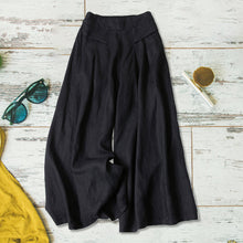 Indlæs billede til gallerivisning Kvinders afslappet løs bomuld linned bredt ben