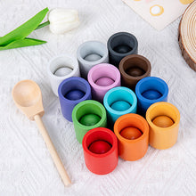 Indlæs billede til gallerivisning 12 farvet bold og kop legetøj