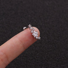 Indlæs billede til gallerivisning Rustfrit stål zirkon øreknogle ørestikker