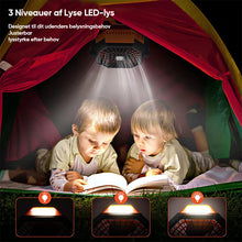 Indlæs billede til gallerivisning Camping blæser med LED lys