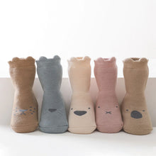 Indlæs billede til gallerivisning Søde varme børnestrømper med skridsikre gummidutter