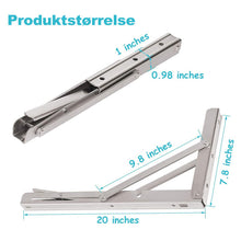 Indlæs billede til gallerivisning Foldbart trekantet skillevægsbeslag