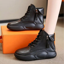 Indlæs billede til gallerivisning High-top plateausko med tyk, blød sål