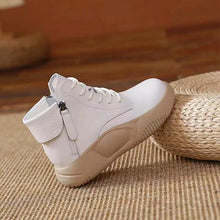 Indlæs billede til gallerivisning High-top plateausko med tyk, blød sål