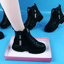 Indlæs billede til gallerivisning Varme High Top Martin-støvler i læder (Dame)