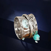 Indlæs billede til gallerivisning Blad krystal Zircon Drejelig dekompressionsring