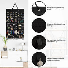 Indlæs billede til gallerivisning Hængende smykkeopbevaring i filt