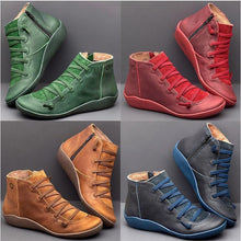 Indlæs billede til gallerivisning Enkeltfarvede støvler med flad hæl