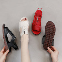 Indlæs billede til gallerivisning Ensfarvede sommersandaler med bløde såler