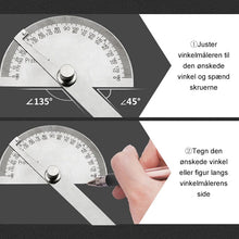 Indlæs billede til gallerivisning Vinkelmåler i rustfrit stål