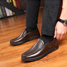 Indlæs billede til gallerivisning Loafers i ægte læder med blød indersål (Herre)