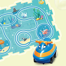 Indlæs billede til gallerivisning Gør-det-selv puslespils racerbane på skinner