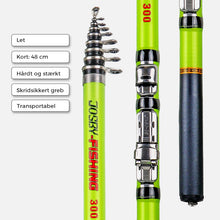 Indlæs billede til gallerivisning Mini sæde kulfiber Teleskopisk Rock Fiskestang
