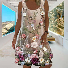 Indlæs billede til gallerivisning Blomsterkjole uden ærmer
