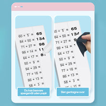 Indlæs billede til gallerivisning Matematisk øvelsestavle med regnestykker til børn