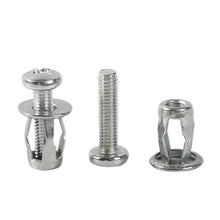 Indlæs billede til gallerivisning 20 Stk Kronbladsmøtrikker med metalskruer
