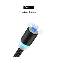 Indlæs billede til gallerivisning 3-IN-1 360° magnetisk kabel