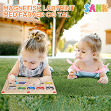 Indlæs billede til gallerivisning Magnetisk labyrint med farver og tal