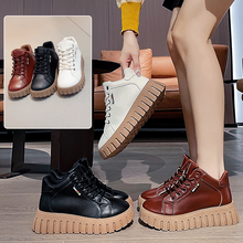 Indlæs billede til gallerivisning Populære lavskårne støvler med tyk sål