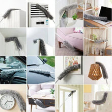 Indlæs billede til gallerivisning Teleskopisk vaskbar buet mikrofiber støvekost