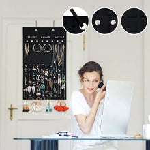 Indlæs billede til gallerivisning Hængende smykkeopbevaring i filt