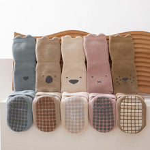 Indlæs billede til gallerivisning Søde varme børnestrømper med skridsikre gummidutter